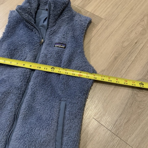 Patagonia Vest Jacket Adult M Blue Fuzzy Fleece Los Gatos Outdoors Logo Womens - Picture 4 of 5
